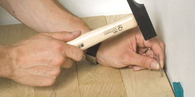 planken parketvloer nagelen